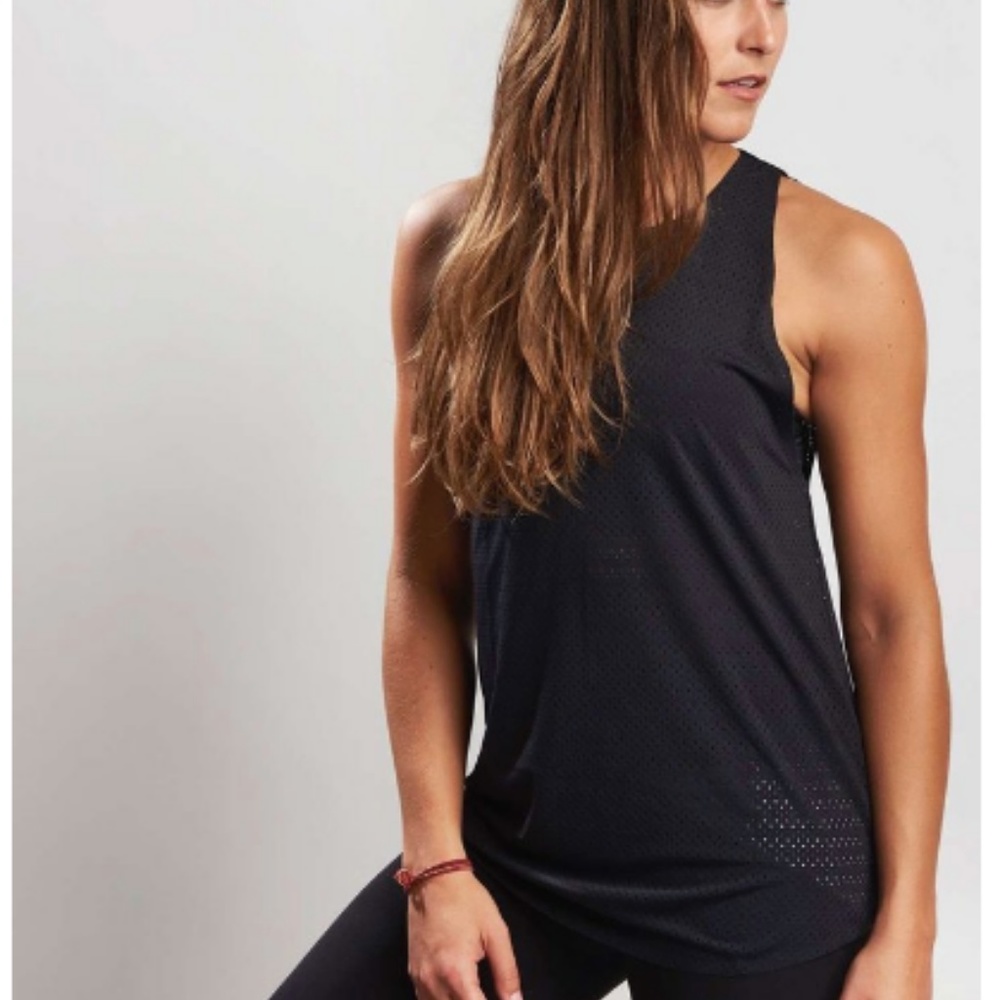 BOOM BOOM ATHLETICA Raindrop Tank, Black - NWT, XS